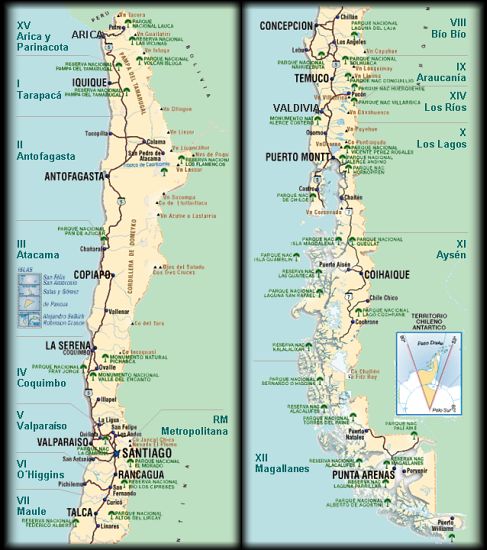 Chile Mapa Rios