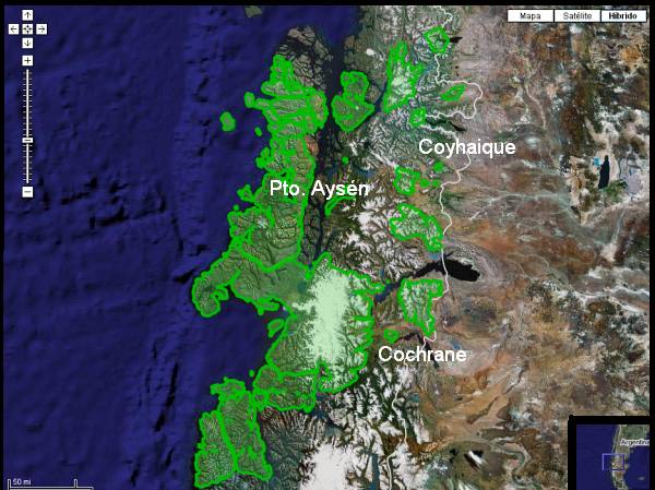 Mapa Areas Silvestres Region O´Higgins