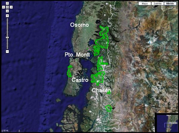 Mapa Areas Silvestres Region O´Higgins