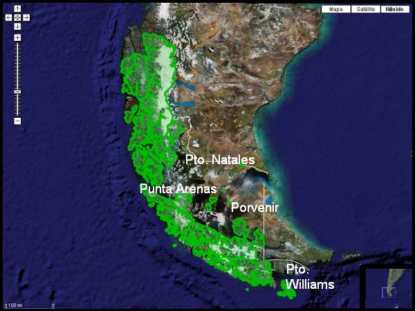 Mapa Areas Silvestres Region O´Higgins