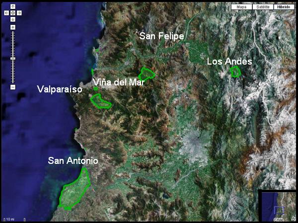 Mapa Areas Silvestres Region O´Higgins